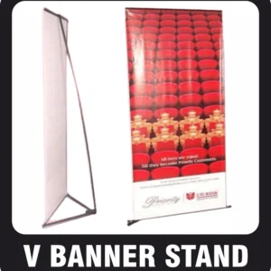 V BANNER STAND